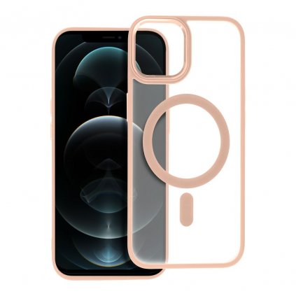 Pouzdro Matte Mag Cover kompatibilní s MagSafe APPLE IPHONE 12 PRO MAX růžové