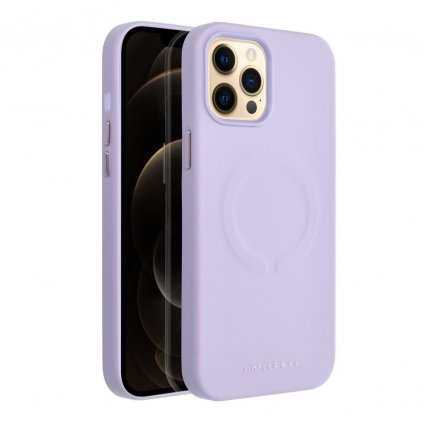 Pouzdro Roar Leather Mag Case kompatibilní s MagSafe APPLE IPHONE 12 Pro Max fialové
