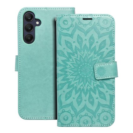 Pouzdro Forcell MEZZO Book SAMSUNG Galaxy A25 mandala zelené