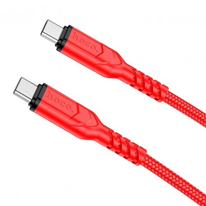 HOCO kabel typ C na typ C PD QC 3A 60W X59 1 m červený