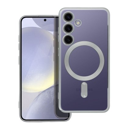 Pouzdro Electro Mag Cover SAMSUNG Galaxy S24 stříbrné