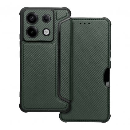 Pouzdro RAZOR Book XIAOMI Redmi NOTE 13 PRO 5G tmavě zelené