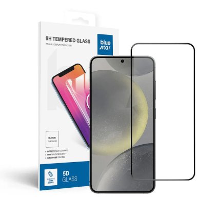 Tvrzené sklo Blue Star 5D Samsung Galaxy S24 (full glue/case friendly) - černé