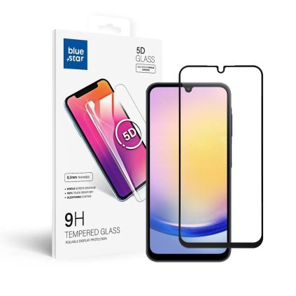 Tvrzené sklo Blue Star 5D Samsung Galaxy A25 5G (full glue/case friendly) - černé