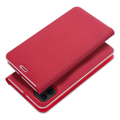 Pouzdro Forcell Luna Carbon APPLE IPHONE 16 Plus červené