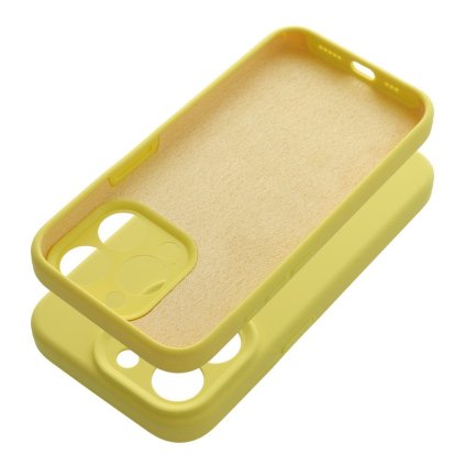 Pouzdro SILICONE 2mm APPLE IPHONE 14 žluté