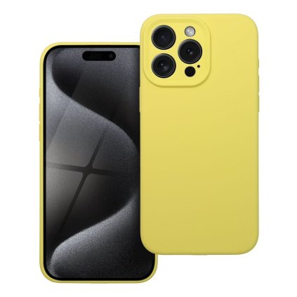 Pouzdro SILICONE 2mm APPLE IPHONE 15 Pro Max žluté