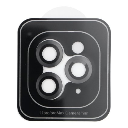 Sklo fotoaparátu PROTECTOR 9H + aplikator APPLE IPHONE 11 PRO / 11 PRO MAX černé