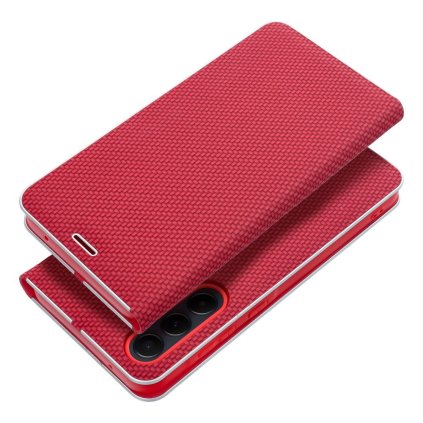 Pouzdro Forcell Luna Carbon HUAWEI P30 Pro červené