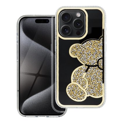 Pouzdro TEDDY BEAR APPLE IPHONE 16 Plus zlaté