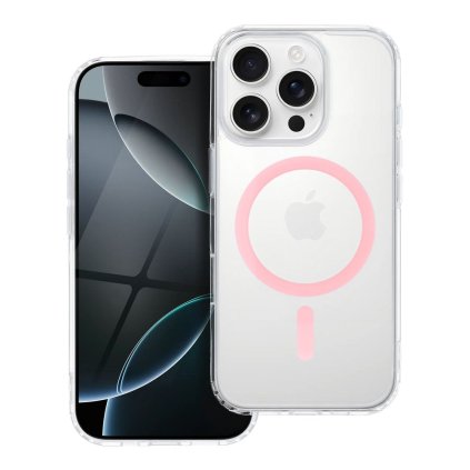 Pouzdro Drop Glue Colorful Ring Mag Cover MagSafe APPLE IPHONE 11 PRO MAX růžové