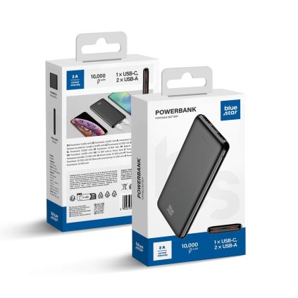 BLUE STAR powerbank 10000 mAh 2A W1086 černá