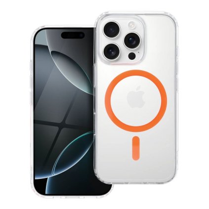 Pouzdro Drop Glue Colorful Ring Mag Cover MagSafe APPLE IPHONE 13 PRO oranžové