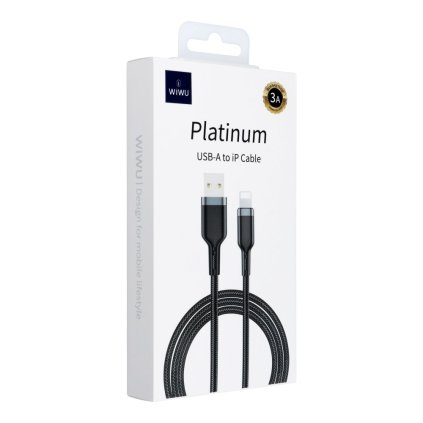 Kabel USB serie Platinum Wi-C019 USB A na Lightning 3A 1,2m - černý