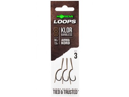 Korda Hotové Montáže Loop Rigs Klor Barbless 30lb