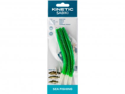 Kinetic Návazec Sabiki Makk Glow Green Splatter 3ks