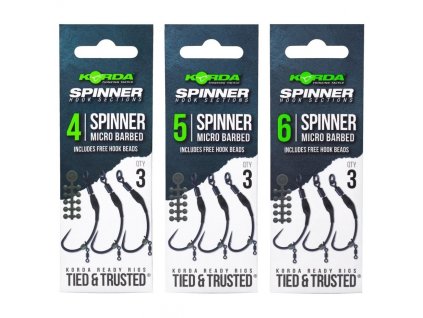 Korda Návazec Spinner Hack Sections Spinner Barbless Bez Protihrotu