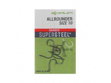 Korum Háčky Supersteel Allrounder Hooks Barbed 10ks