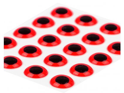 Sybai Epoxidové Oči 3D Epoxy Eyes Fluo Red