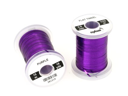 Sybai Plochá Lametka Flat Tinsel Purple 0,8 mm