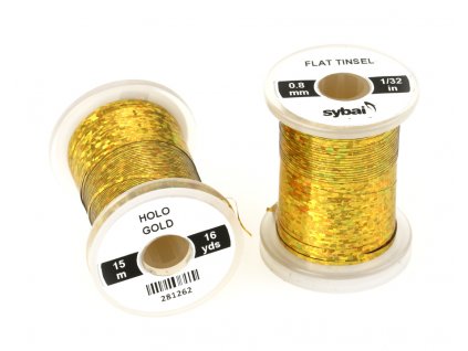 Sybai Plochá Lametka Flat Tinsel Gold Yellowish 0,8mm