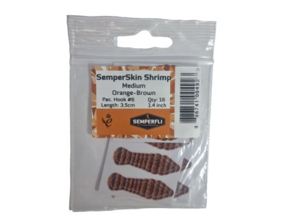 Semperfli Krevetkové Hřbítky SemperSkin Shrimp Orange-Brown Medium