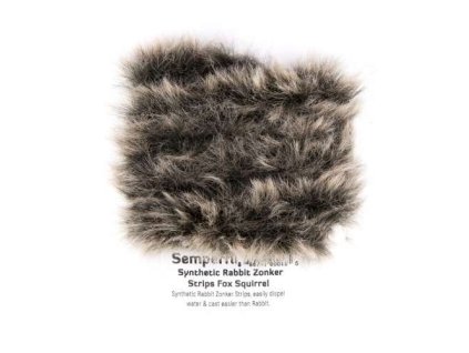 Semperfli Sytetické Proužky Králičí Kůže Synthetic Rabbit Zonker Strips Fox Squirrel