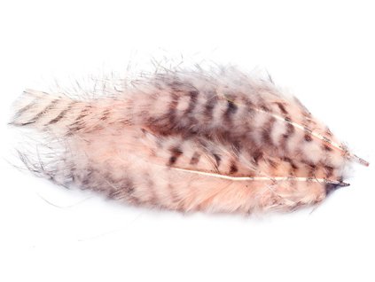 Hends Peří Grizzly Marabou Salmon Black Barred