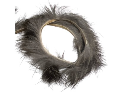 Hends Proužky Králičí Kůže Zonker Barred Chincila Black 4mm