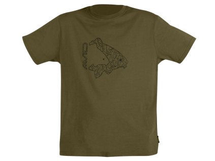 Avid Carp Tričko Icon T-Shirt Khaki