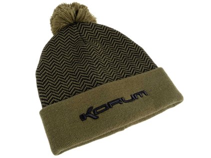 Korum Čepice Thermal Beanie Hat Black Olive