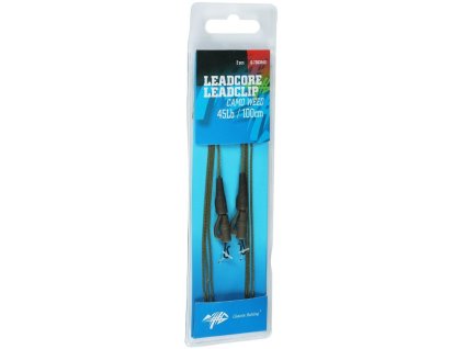 Giants Fishing Montáž s Olověnou Šňůrkou Leadcore 45 lb Leadclip 100cm 2ks