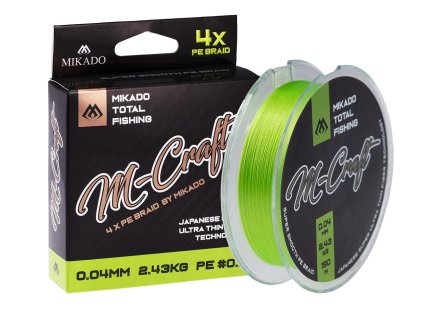 Mikado Pletená Šnůra M-Craft Braid Fluo Zelená 150m