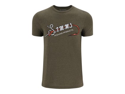 Simms Tričko Hook & Loop T-Shirt Military Heather
