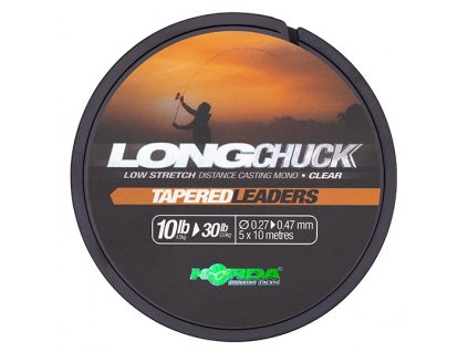 Korda Šokový Vlasec LongChuck Tapered Leaders Clear 5x10 m