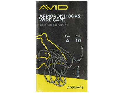Avid Carp Háčky Armorok Hooks Wide Gape Barbed