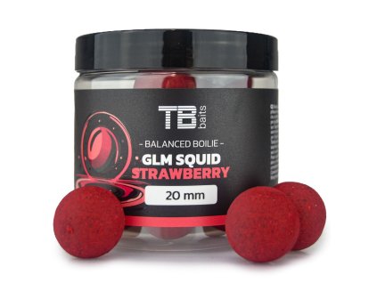 TB Baits Vyvážené Boilie Balanced + Atraktor GLM Squid Strawberry 100g