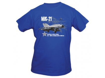 Triko EXC MIG-21 MODRÉ