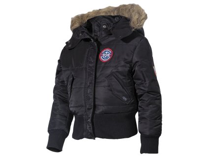 Bunda dětská s kapucí N-2B POLAR ČERNÁ
