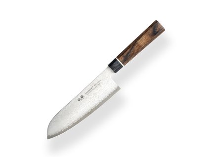 Kuchařský nůž Santoku/Chef Suncraft VG-10 Black Damascus 167 mm