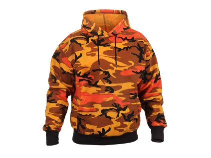 Mikina s kapucí ORANGE CAMO