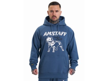 Pánská mikina Amstaff s kapucí Logo 2.0 blue