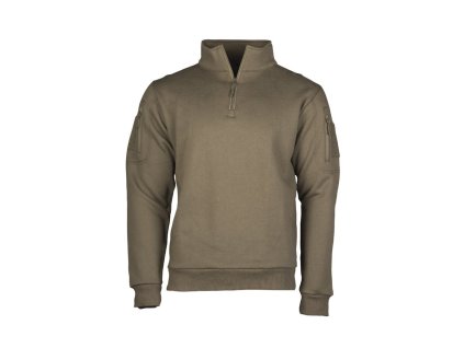Mikina TACTICAL roláková 3/4 zip RANGER GREEN