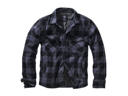 Košile LUMBERJACKET dlouhý rukáv flanel ČERNO/ŠEDÁ