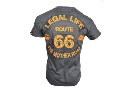 Pánské triko LEGAL LIFE Route 66 anthrazit