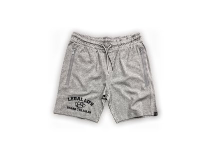 Pánské teplákové kraťasy LEGAL LIFE Break The Rules grey melange
