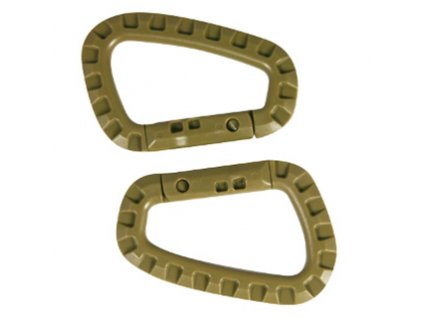 Karabiny ABS taktické 2ks COYOTE