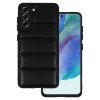 Kožené 3D puzdro pre Samsung Galaxy S21 FE design 2 čierne