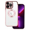 Krásne priehľadné puzdro pre Iphone 12 Pro Max ružové