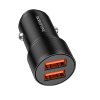 Adaptér do auta Borofone BZ19 Dual 12W čierny